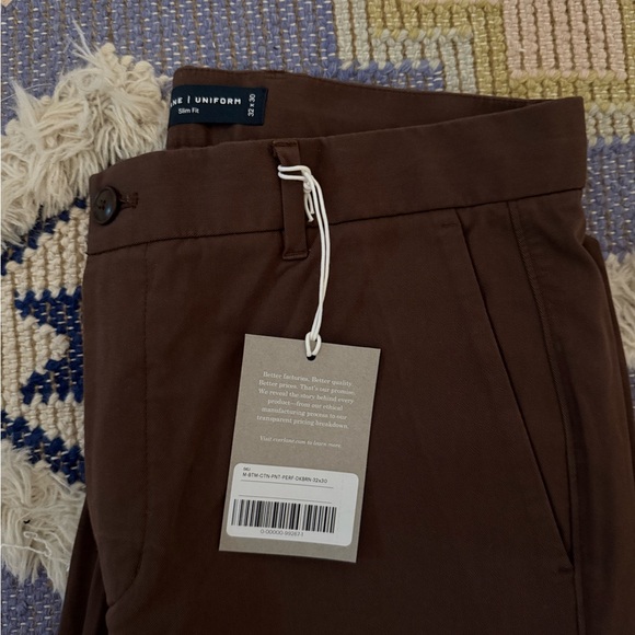 Everlane Men's Slim Fit Uniform Brown Chinos NWT - Picture 5 of 6